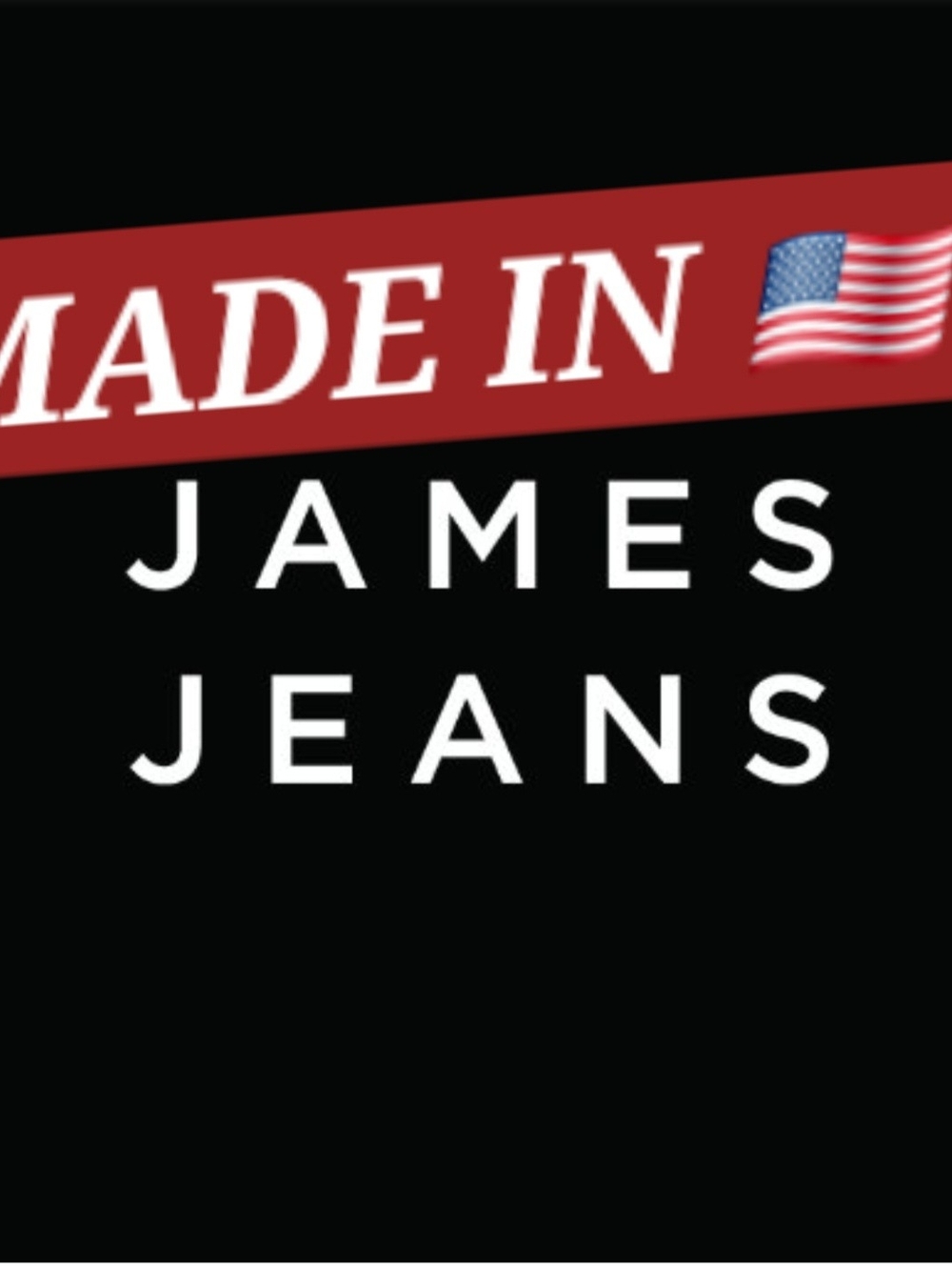 James Jeans Black Graphic Logo Panel